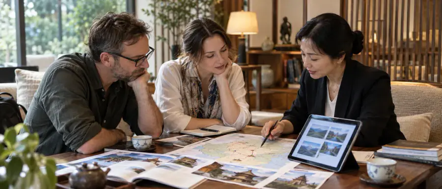 Travel planning with local advisers